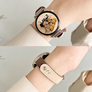 46mm荣耀手表4pro腕带 真皮42 适用华为gt4表带gt3女士watchgt2智能gt5手表watch4 3pro手表带高级感gt1秋冬款