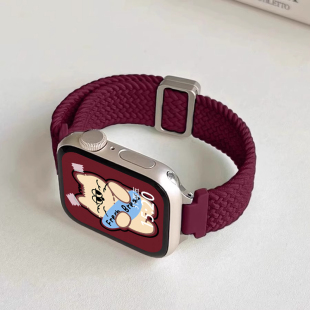 psnld适用小米手环9pro表带编织磁吸小米手环8pro手表链秋冬女生7pro运动智能电子手表带时尚 透气高颜值表壳