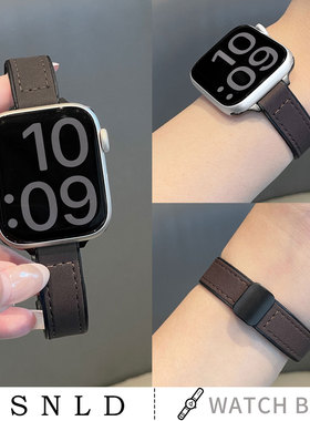 适用红米watch6手表带皮质小米watch5/4表带疯马皮小米手环9pro表链硅胶高级感女磁吸秋冬redmiwatch3/2腕带