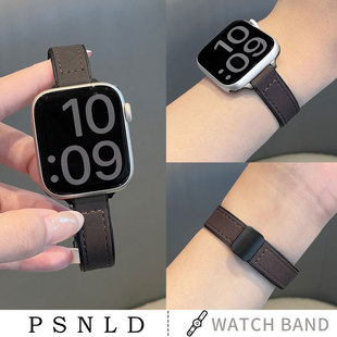 适用红米watch6手表带皮质小米watch5 2腕带 4表带疯马皮小米手环9pro表链硅胶高级感女磁吸秋冬redmiwatch3