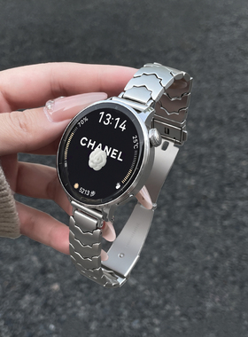 适用oppo watch x2mini表带新款金属铠甲watchs手表带链高级感不锈钢4pro运动3/se智能腕表精致男士女生