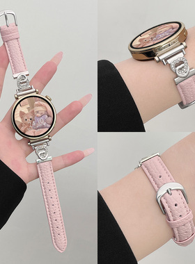 适用华为gt6表带皮质荔枝纹watchgt5手表链gt4女表watch4/5pro运动gt3智能gt2腕带小众秋冬新款荣耀手表女士