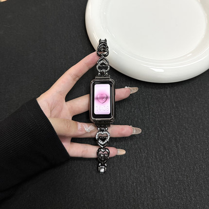 适用小米红米手环3/2腕带小米手环7Pro表带金属磁吸redmi手环2表带手表带手腕带编织红米手环二腕带运动