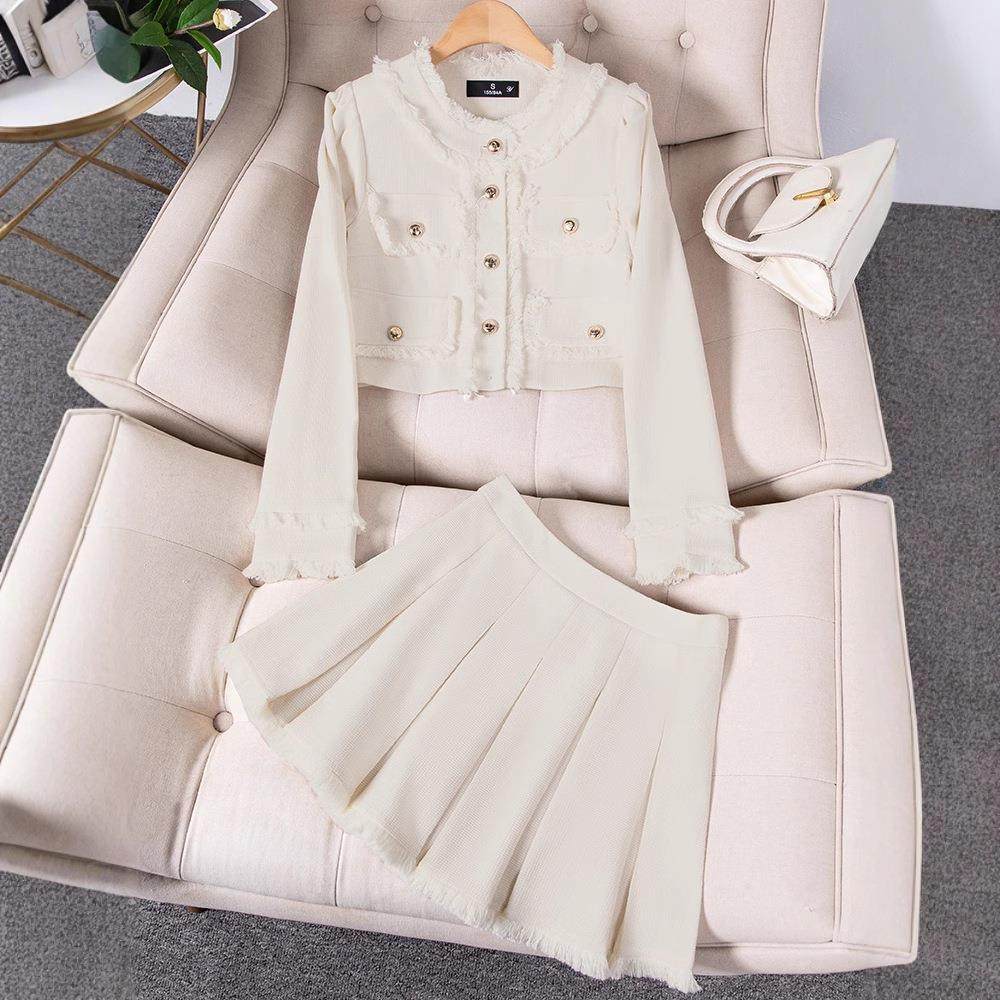 小香风套装裙两法件时尚套YLF8017+秋冬式气质名媛短款外套+身裙,女装/女士精品,职业女裤套装,淘宝优惠券,粉丝福利购,淘宝优惠卷