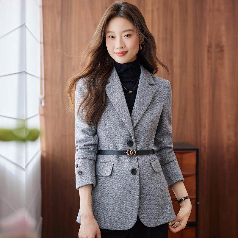 高级感古YJR2585毛呢西装外套女复加厚秋冬新网款修身子红西服呢,女装/女士精品,西装,淘宝优惠券,粉丝福利购,淘宝优惠卷