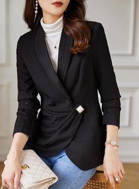 高两级感小西装女新款气质WXV女套神范炸街御姐西装服阔腿裤件套