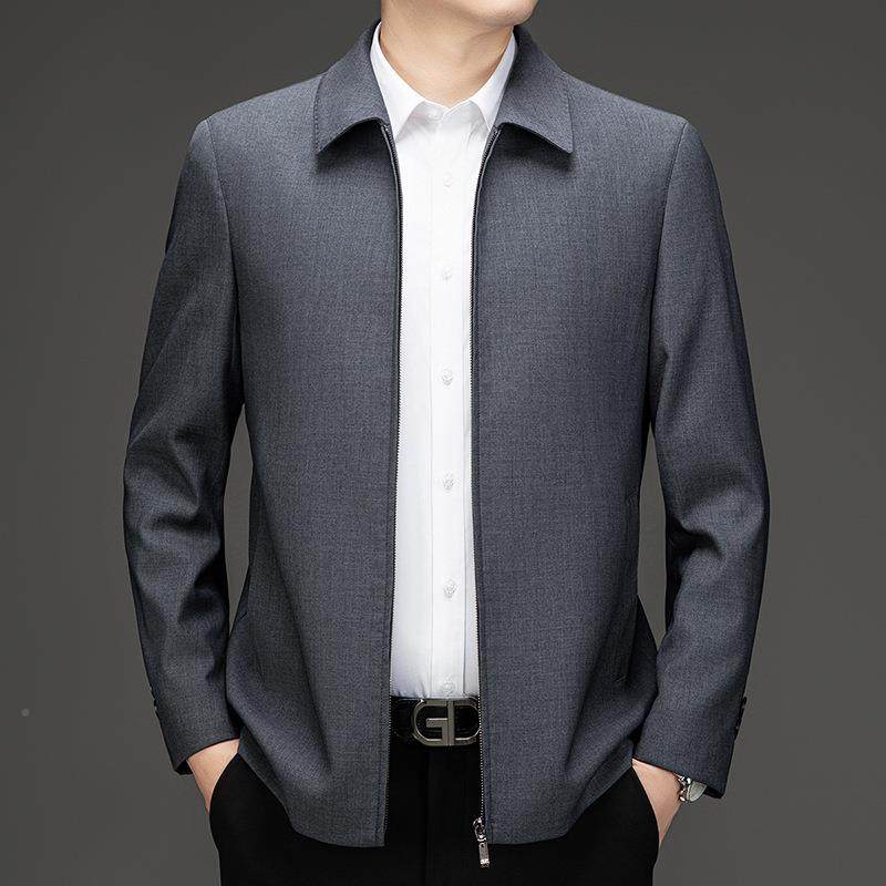 高档松羊毛夹男中年秋季新款宽克外上2009-WL套中年爸爸装翻领毛,男装,夹克,淘宝优惠券,粉丝福利购,淘宝优惠卷