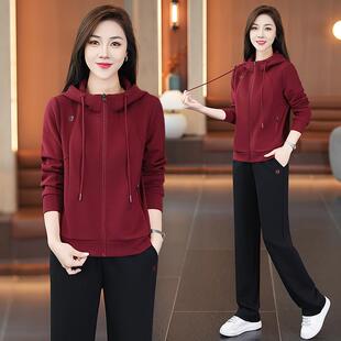 春款96827979运动休闲套装女长袖领透气步汗吸健身服跑春训练秋季