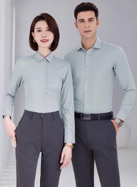 跨衬境套秋冬正式新款AL74279长袖衫百搭男同款银行工作女服职业