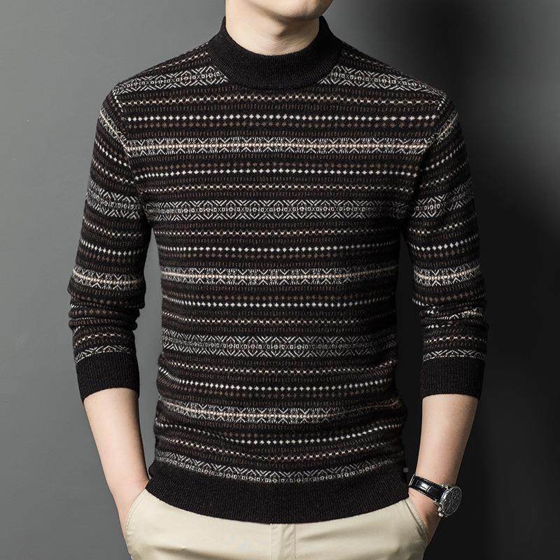 冬装加厚款花中男士羊绒领衫套头年圆时尚提毛衣24151-KK保暖羊毛,男装,羊绒套衫,淘宝优惠券,粉丝福利购,淘宝优惠卷