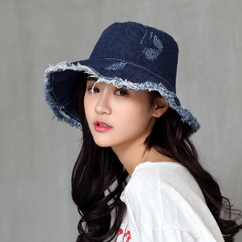 遮阳帽简约百搭风磨边青年渔夫帽