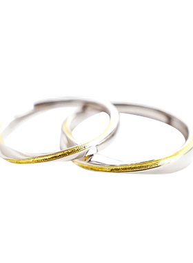 宝茉情侣S925银莫比乌斯简约对戒