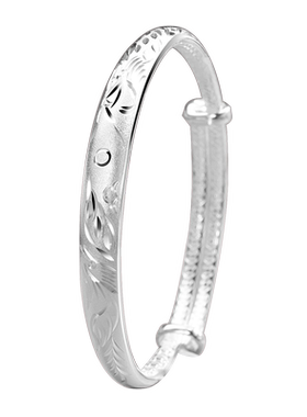 宝茉民族风9999足银龙凤呈祥手镯