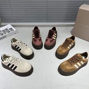德训鞋女鞋秋季新款厚底德训鞋原创设计高品质打造大牌高级感低帮