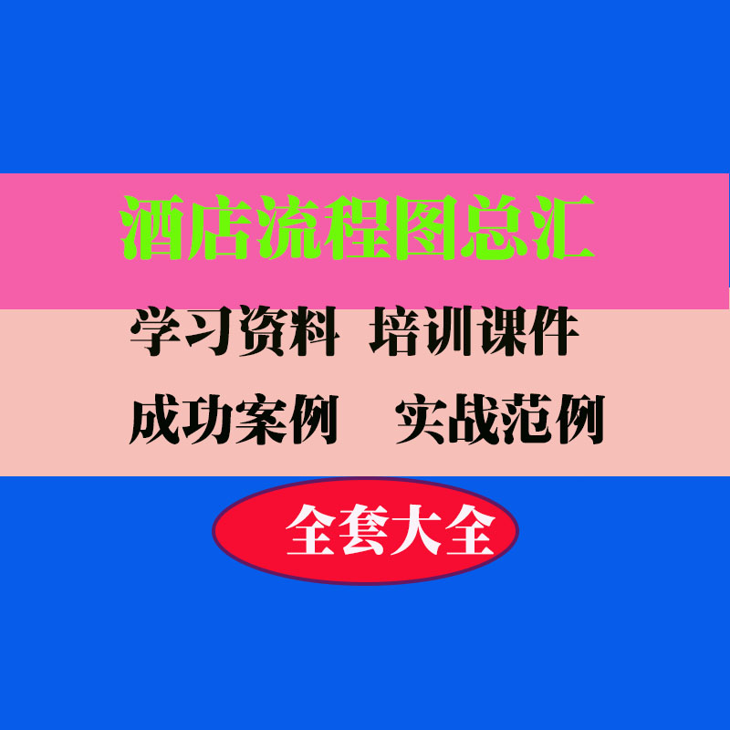 酒店流程图总汇管理会计财务管理流程 制度资料