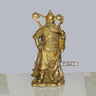 铜关公铜像摆件佛像飘带关公武财神金属工艺品生产定做