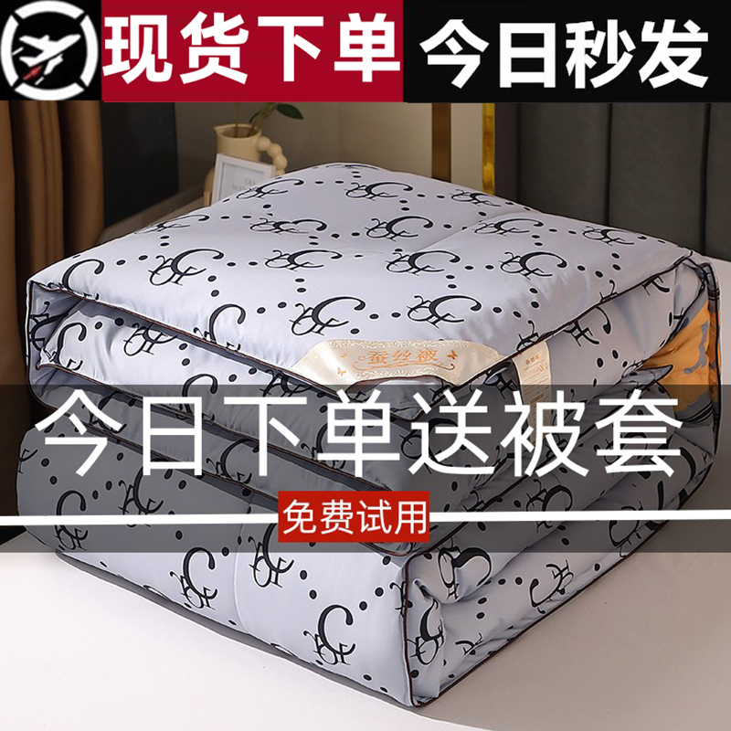 出口蚕丝被100桑蚕丝冬被子被芯加厚保暖8斤双人单人春秋被空调被