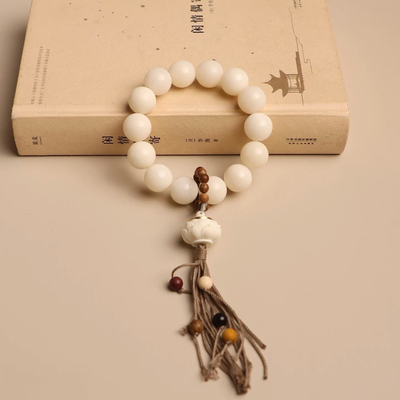 天然原创手作手持白玉菩提根