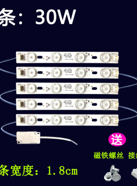 led灯条吸顶灯暖黄白光灯板灯芯客厅15cm灯条全光谱替换灯芯光源