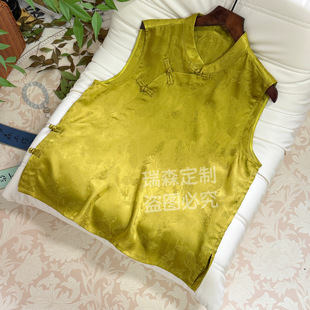 短款 无袖 奥黛新中式 上衣T恤 衣长58 792 胸围102 夏季