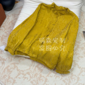 胸围104 884 衣长58 提花衬衫 上衣 霜感木耳边长袖 开衫