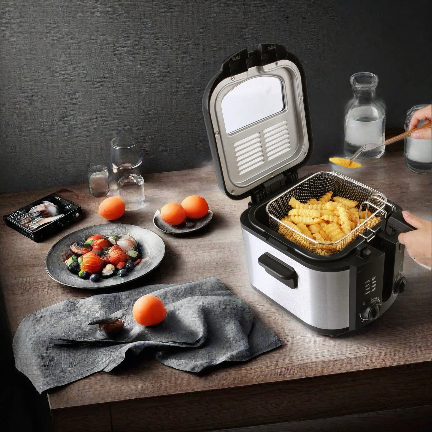 AULDA/奥朗达 恒温热油器油炸锅商用烧油控温油锅炉大功率6L