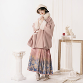 原创国风斗篷汉元 芷蘅间 时光篇章 素百搭马面裙秋冬大衣汉服