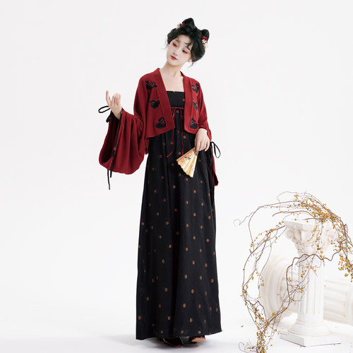 芷蘅间 喵唐录 新中式汉服女2025年新款汉元素国风通勤套装连衣裙