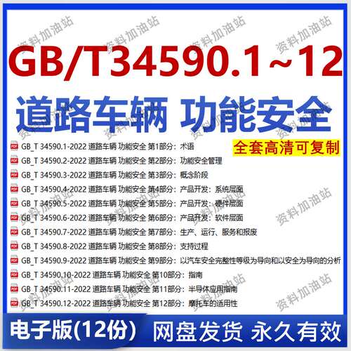 GB/T34590-2022道路车辆功能管理 gbt34590.1-12全套资料下载