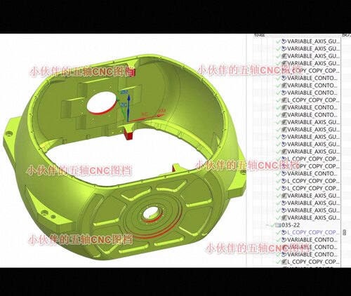 UG2406四轴五轴3+2编程图档60例 三轴编程图档20例带工装夹具工艺