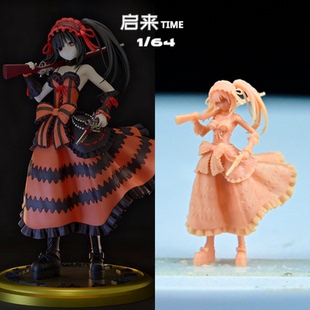 约会大作战时崎狂三刻刻帝1/64小比例GK手办模型摆件动漫周边白模