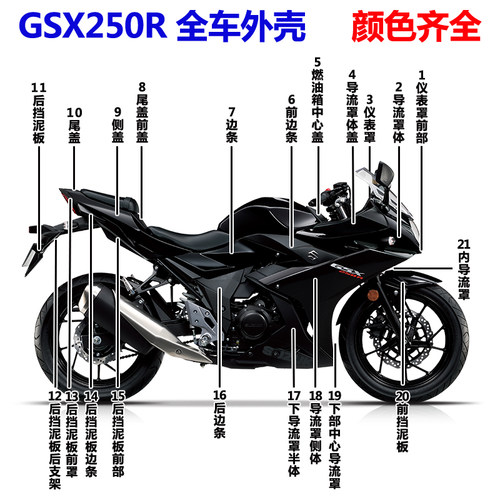 GSX250R全车外壳原厂正品带防伪