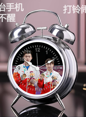 莎头闹钟学生专用强力叫醒起床神器莎莎大头静音复古卧室床头闹铃