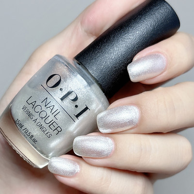 OPI银色细闪银白指甲油珍珠白A36