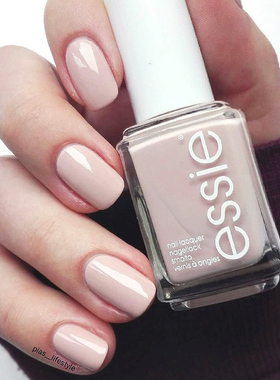 ESSIE指甲油topless & barefoot奶油粉免烤显白744裸粉色经典气质
