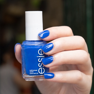 essie蓝色指甲油免烤显白不可撕