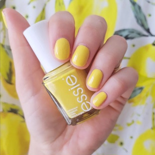 美国essie新款 cielo柠檬黄1843嫩黄奶油黄色免烤持久 指甲油limon