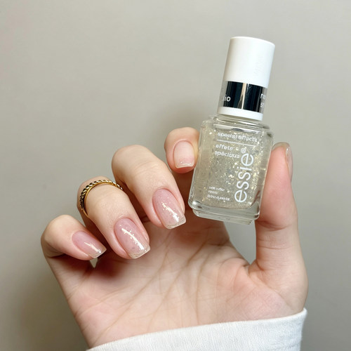 ESSIE10浅金星光碎闪免烤指甲油