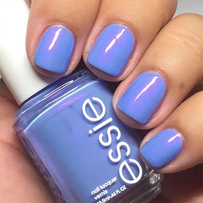 免烤指甲油essie珠光蓝天空蓝
