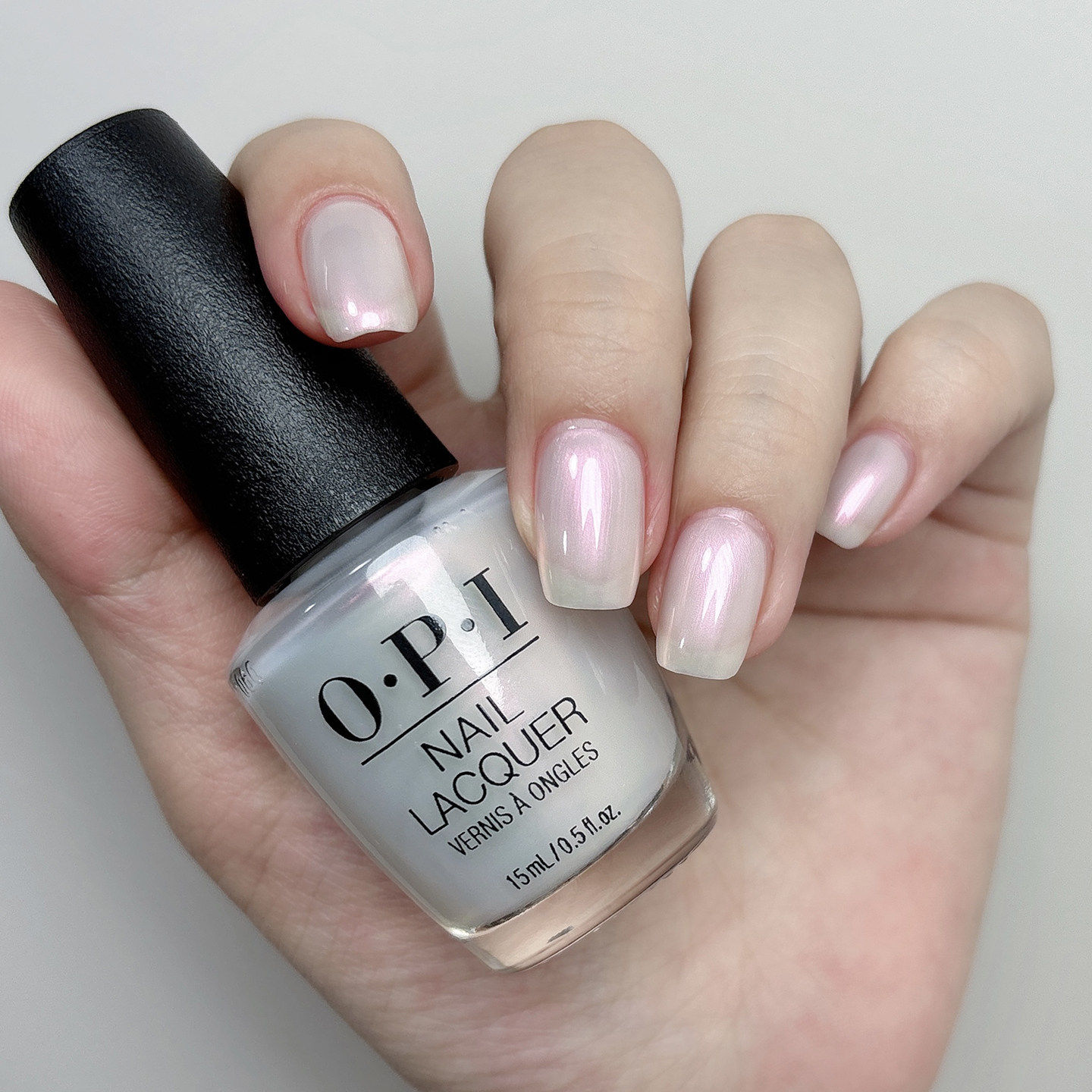 美国OPI正品S013 Glazed N' Amused珍珠贝母幻彩白虹光白免烤