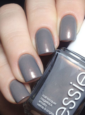 美国ESSIE正品指甲油1119珠光灰Socal-Lights高级烟灰 免烤不可剥