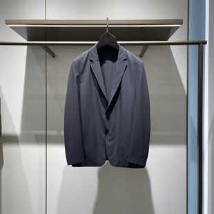 新品 商务时尚 春夏薄款 男士 暗扣无开衩外套 西装 商场同款