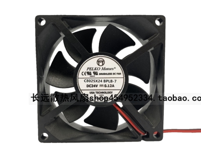 原装派尔可PELKO MOTORS C8025X24BPLB1-7 24V 0.12A 变频器风扇