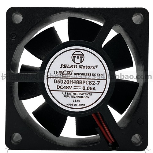 PELKO Motors D6020H48BPCB2-7 6020 48V 0.06A 超静音散热风扇