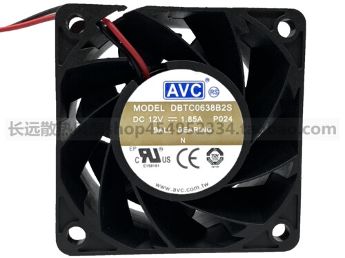 AVC 6CM 6038大风量4线 暴力散热风扇DBTC0638B2S-P024 12V 1.85A