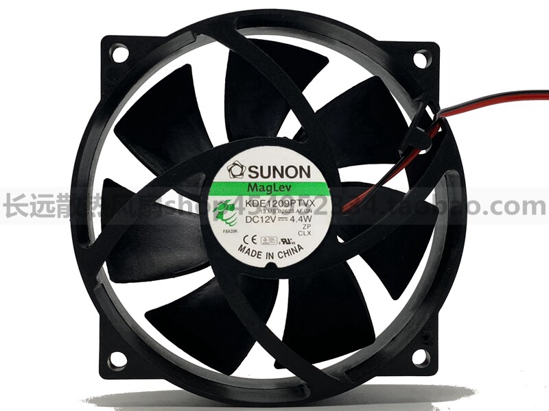 建准SUNON 9cm 9025 4针磁浮散热风扇 KDE1209PTVX 12V 4.4W 圆形