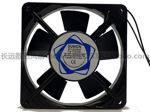 SUNON建准SF12025AT 1122HBL/HSL 12cm 交流110V金属机柜散热风扇