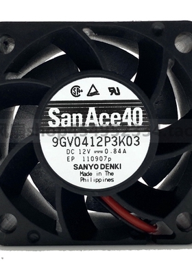 全新三洋 9GV0412P3K03 12V 0.84A 4028 双滚珠 加压暴力散热风扇