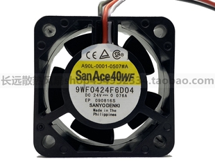 三洋San Ace 40WF 9WF0424F6D04 24V 0.076A发那科驱动器散热风扇