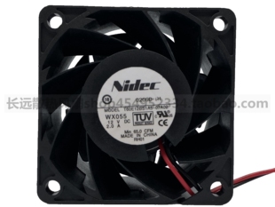 2A大风量服务器风扇T60E12BS1A5 12V 07A02 6038 NIDEC尼迪科6CM